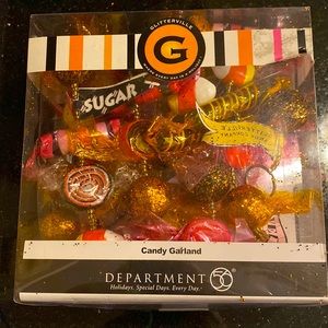 Vintage GLITTERVILLE Department 56 Halloween Garland 6 ft